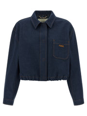 Cotton Denim Crop Jacket for Everyday Comfort