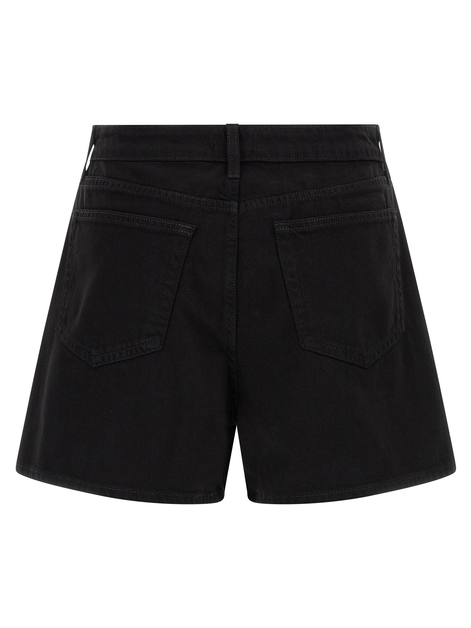 Cotton Denim High-Waist Flared Shorts for Summer Comfort