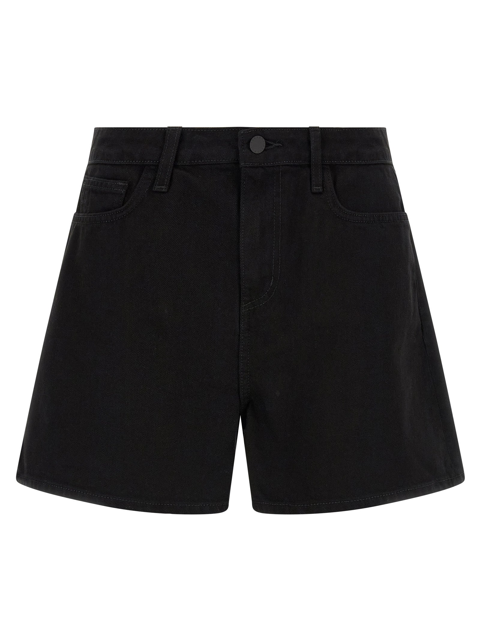 Cotton Denim High-Waist Flared Shorts for Summer Comfort