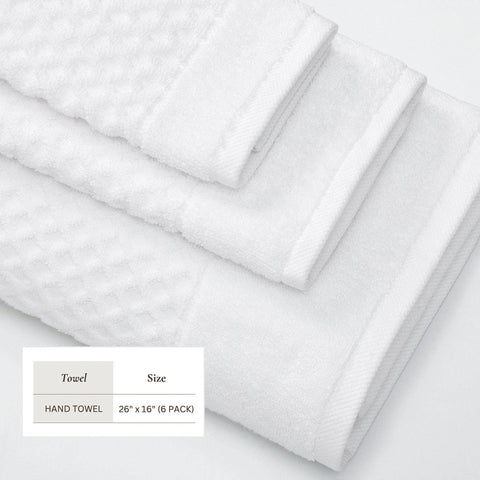 Cotton Diamond Waffle Weave Bath Towel: Optic White / Bath Towel