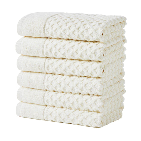Cotton Diamond Waffle Weave Bath Towel: Optic White / Bath Towel