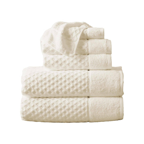 Cotton Diamond Waffle Weave Bath Towel: Optic White / Bath Towel