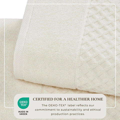Cotton Diamond Waffle Weave Bath Towel: Optic White / Bath Towel