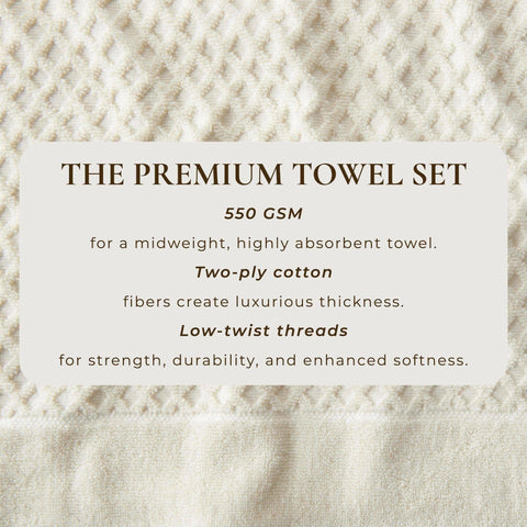 Cotton Diamond Waffle Weave Bath Towel: Optic White / Bath Towel