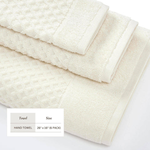Cotton Diamond Waffle Weave Bath Towel: Optic White / Bath Towel