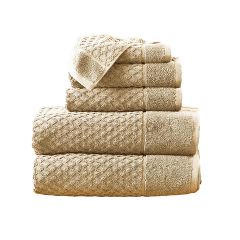 Cotton Diamond Waffle Weave Bath Towel: Optic White / Bath Towel