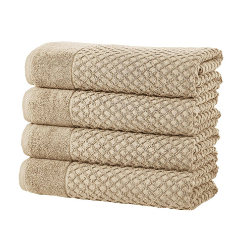 Cotton Diamond Waffle Weave Bath Towel: Optic White / Bath Towel