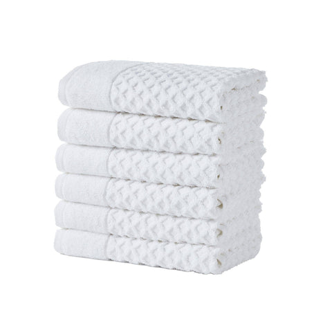 Cotton Diamond Waffle Weave Bath Towel: Optic White / Bath Towel