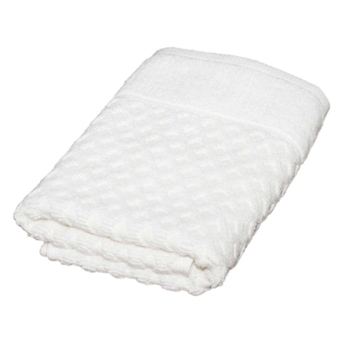 Cotton Diamond Waffle Weave Bath Towel: Optic White / Bath Towel