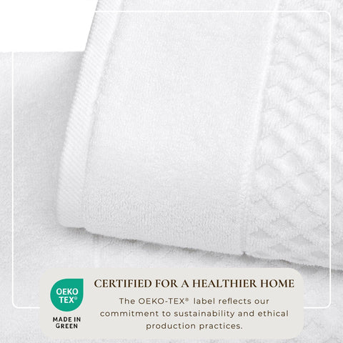 Cotton Diamond Waffle Weave Bath Towel: Optic White / Bath Towel