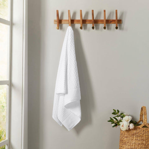 Cotton Diamond Waffle Weave Bath Towel: Optic White / Bath Towel