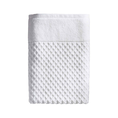 Cotton Diamond Waffle Weave Bath Towel: Optic White / Bath Towel