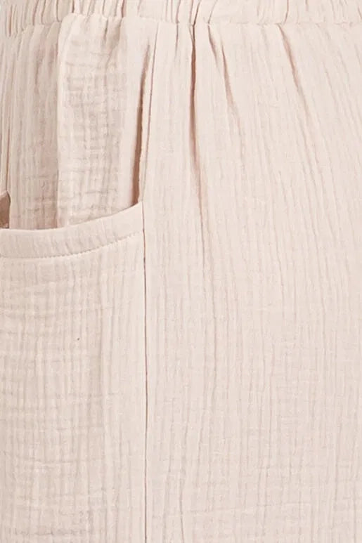 Cotton Double Gauze Wide Leg Pants Natural-Pants-Final Touch-S-Natural-Urbanheer