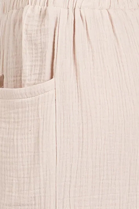 Cotton Double Gauze Wide Leg Pants Natural-Pants-Final Touch-S-Natural-Urbanheer