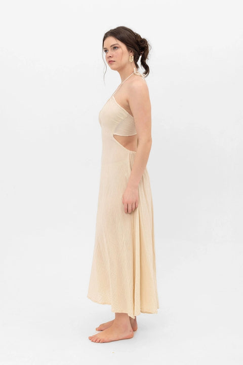 Cotton Dress DARK GREY-PRALINE-PEACH-Dress-Blanca-ONE SIZE-DARK GREY-PRALINE-PEACH-Urbanheer
