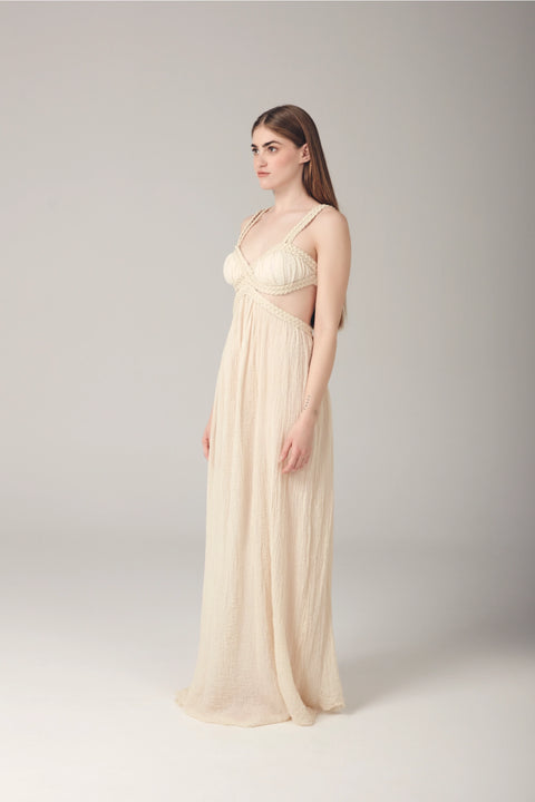 Cotton Dress with Braids