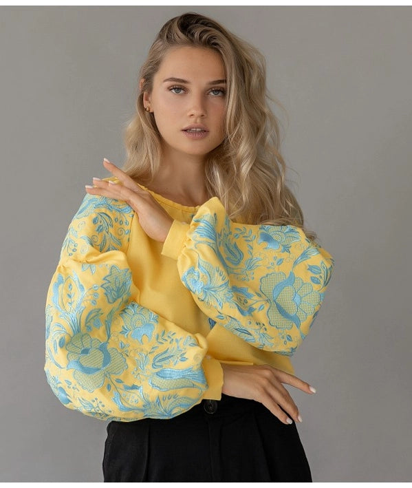 Cotton Embroidered Women'S Premium Blouse Ukrainian-Blouse-Art Lev-42-Urbanheer
