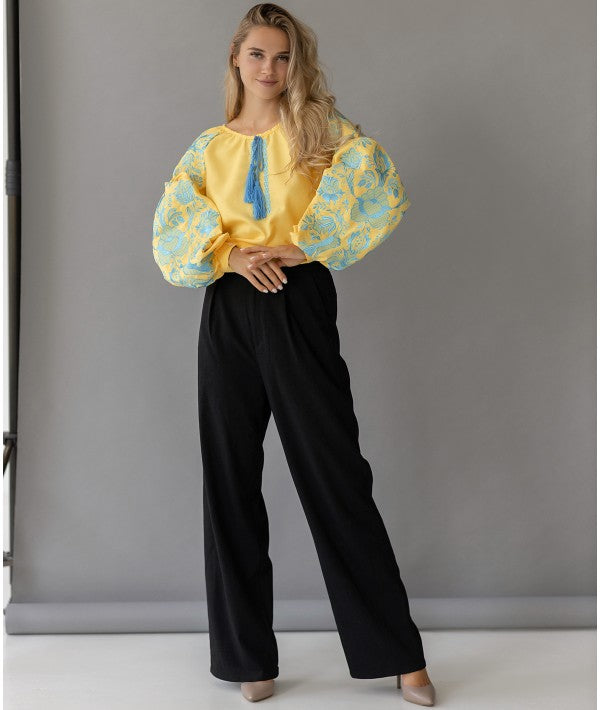 Cotton Embroidered Women'S Premium Blouse Ukrainian-Blouse-Art Lev-42-Urbanheer