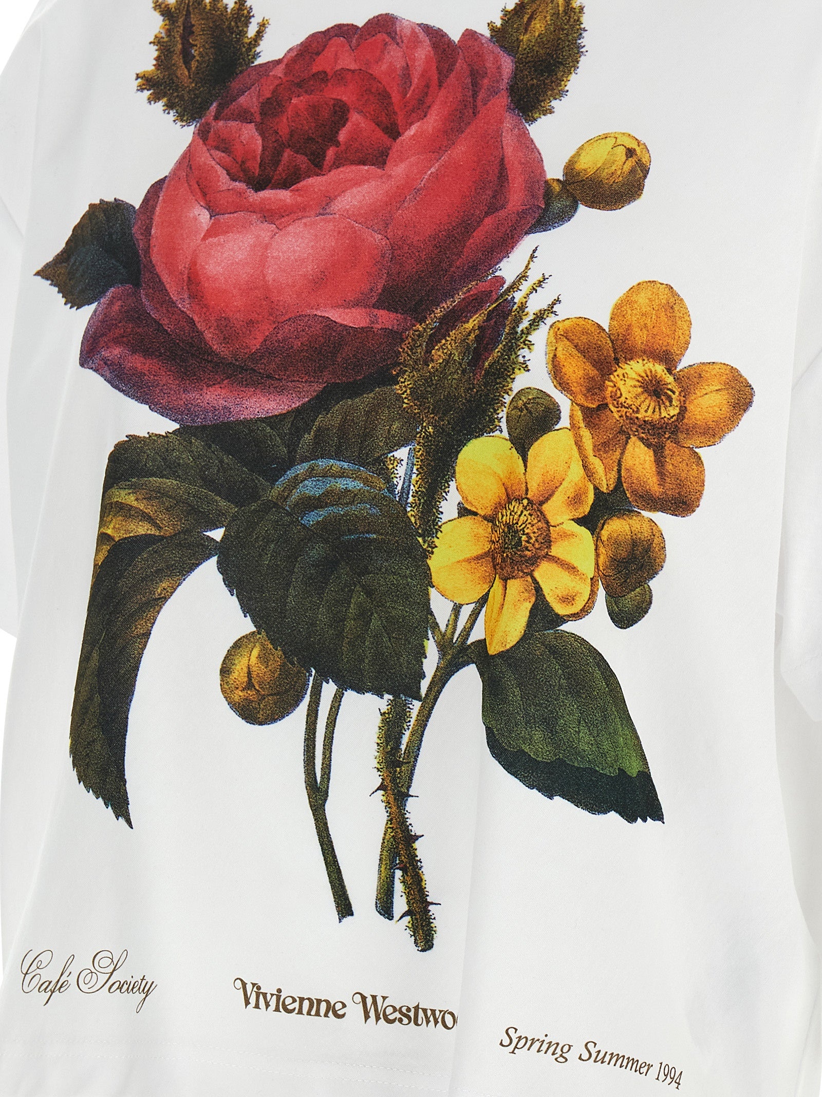 Cotton Floral Crew Neck T-Shirt for Comfort