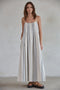 Cotton Gauze Striped Cami Pintuck Midi Dress-Dress-By Together-S-Cream Blue-Urbanheer