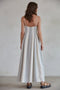 Cotton Gauze Striped Cami Pintuck Midi Dress-Dress-By Together-S-Cream Blue-Urbanheer