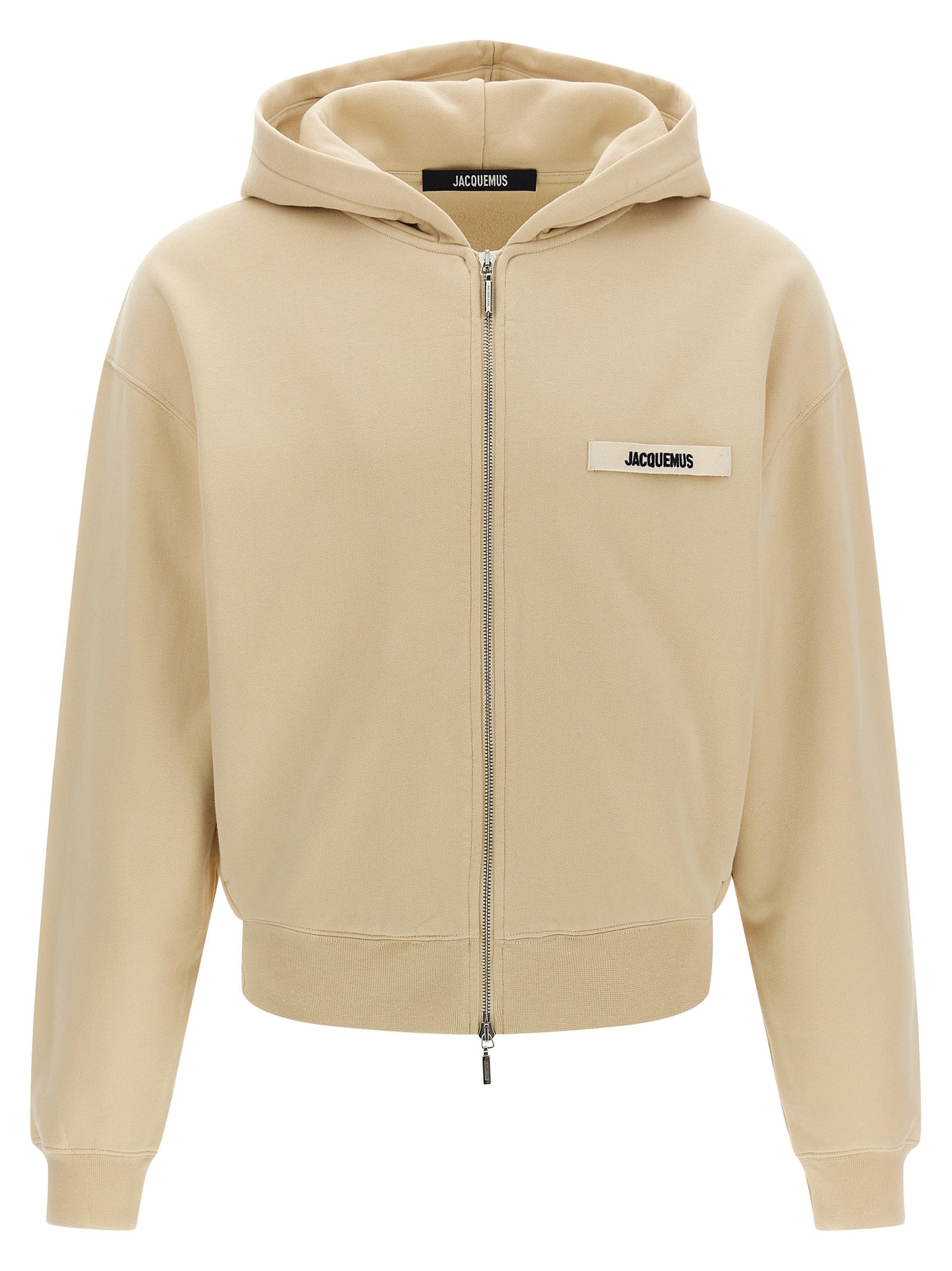 Cotton Grosgrain Zip Hoodie for Comfort