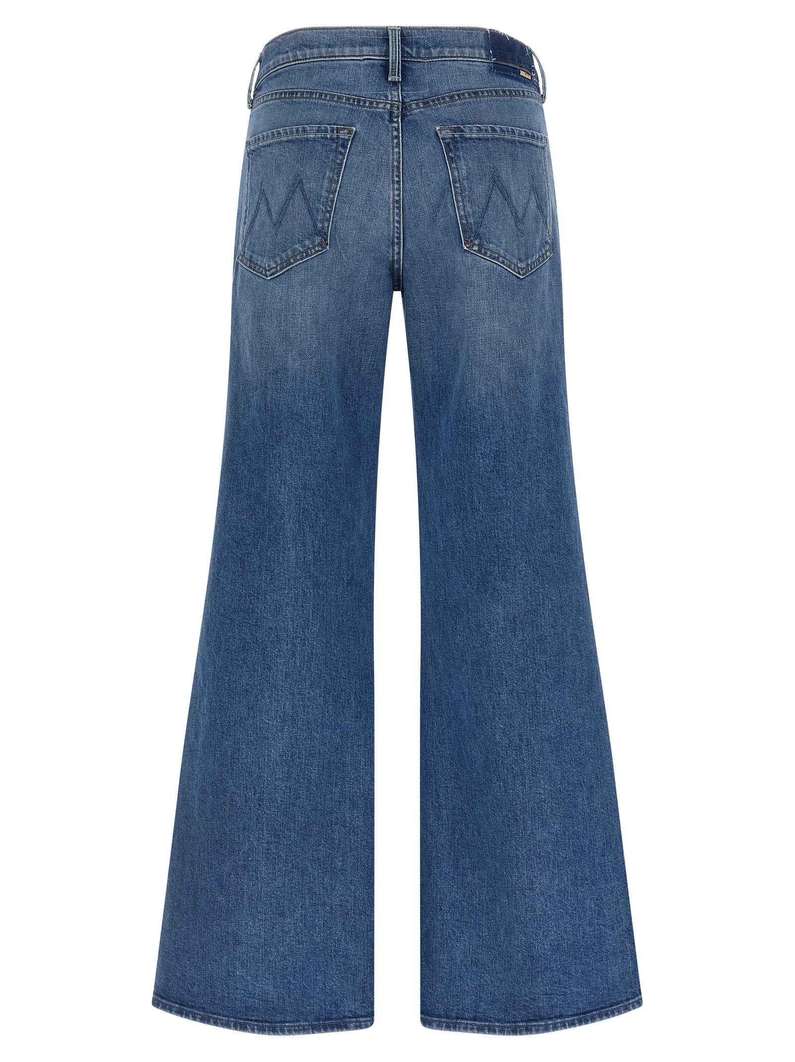 Cotton High-Waist Wide-Leg Jeans