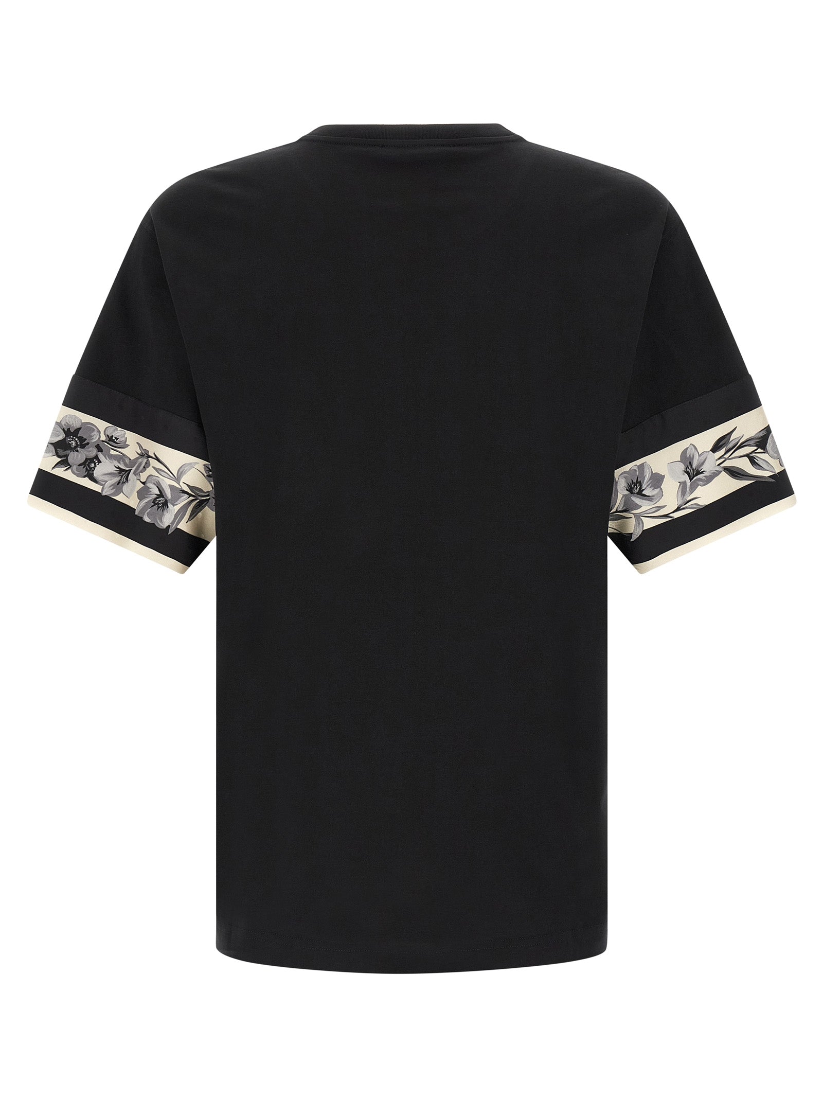 Cotton Jersey T-Shirt with Silk Detail