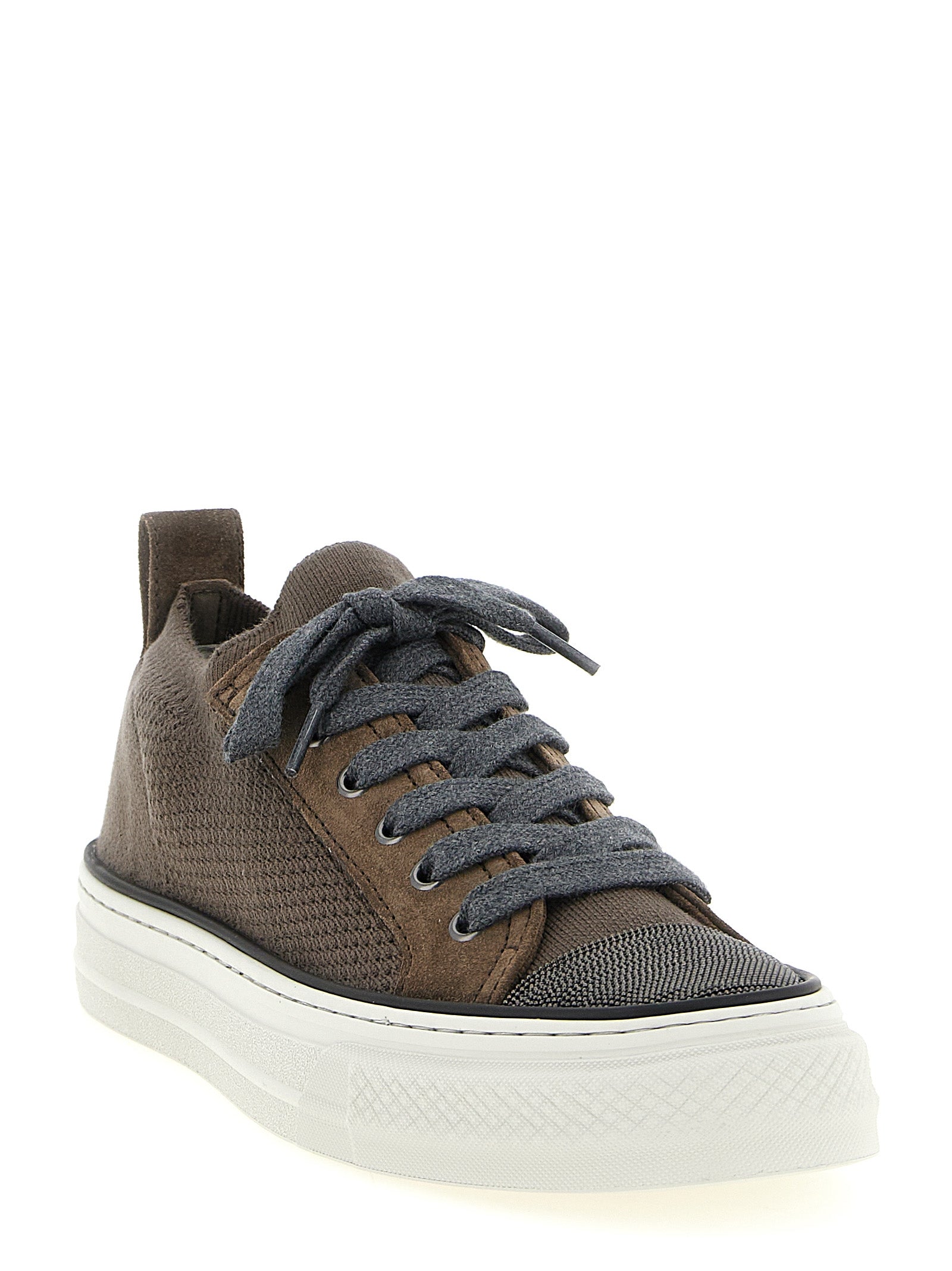 Cotton Knit Suede Sneakers – Comfortable Breathable Everyday Wear