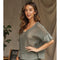 Cotton Mesh Grid Short Sleeve Top Army Green-Top-MILIO MILANO-XS-Army Green-Urbanheer