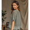 Cotton Mesh Grid Short Sleeve Top Army Green-Top-MILIO MILANO-XS-Army Green-Urbanheer