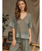 Cotton Mesh Grid Short Sleeve Top Army Green-Top-MILIO MILANO-XS-Army Green-Urbanheer