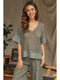 Cotton Mesh Grid Short Sleeve Top Army Green-Top-MILIO MILANO-XS-Army Green-Urbanheer