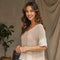 Cotton Mesh Grid Short Sleeve Top-Top-MILIO MILANO-S-BEIGE-Urbanheer