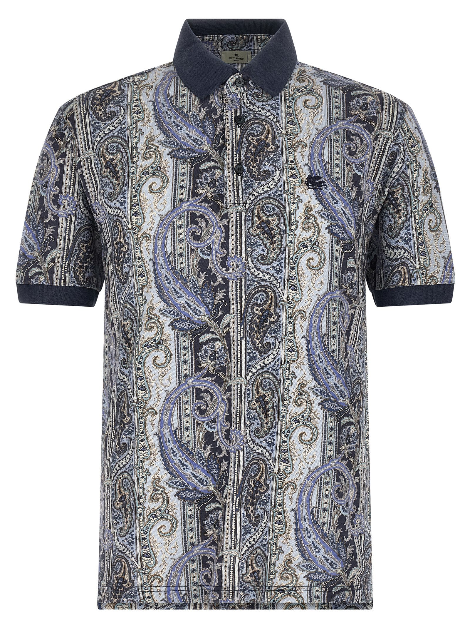 Cotton Paisley Polo Shirt for Summer Comfort