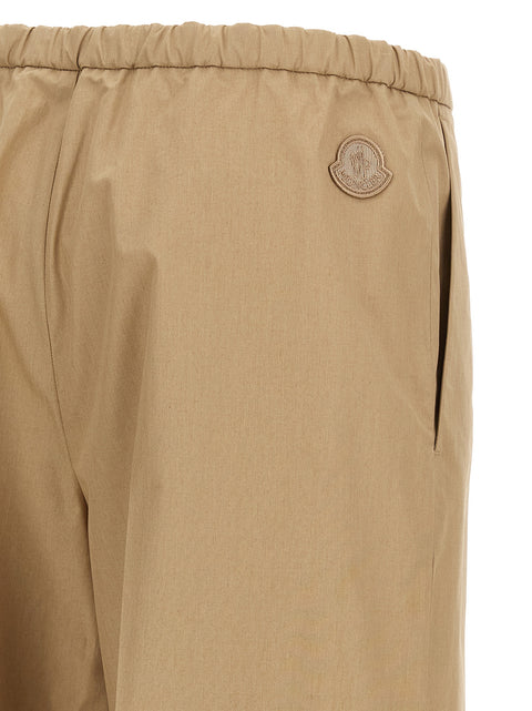 Cotton Poplin Wide-Leg Pants