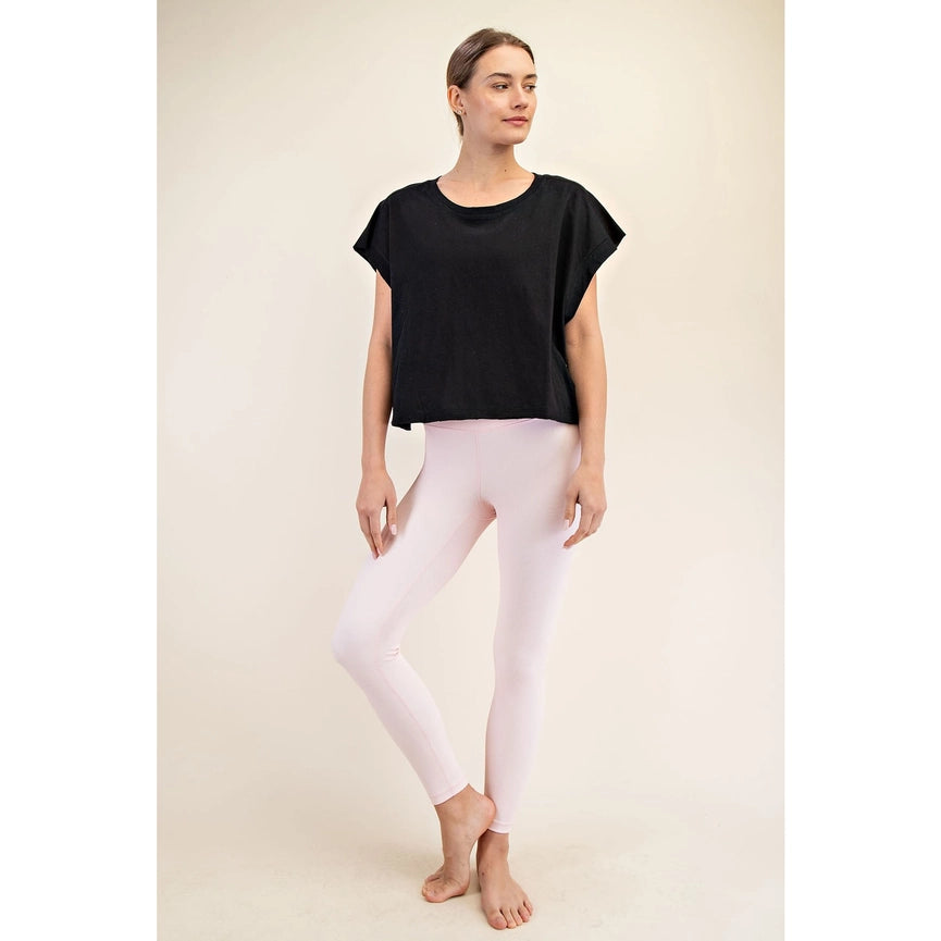 Cotton Slub Open Back Top Black-Top-Rae Mode-S-Black-Urbanheer