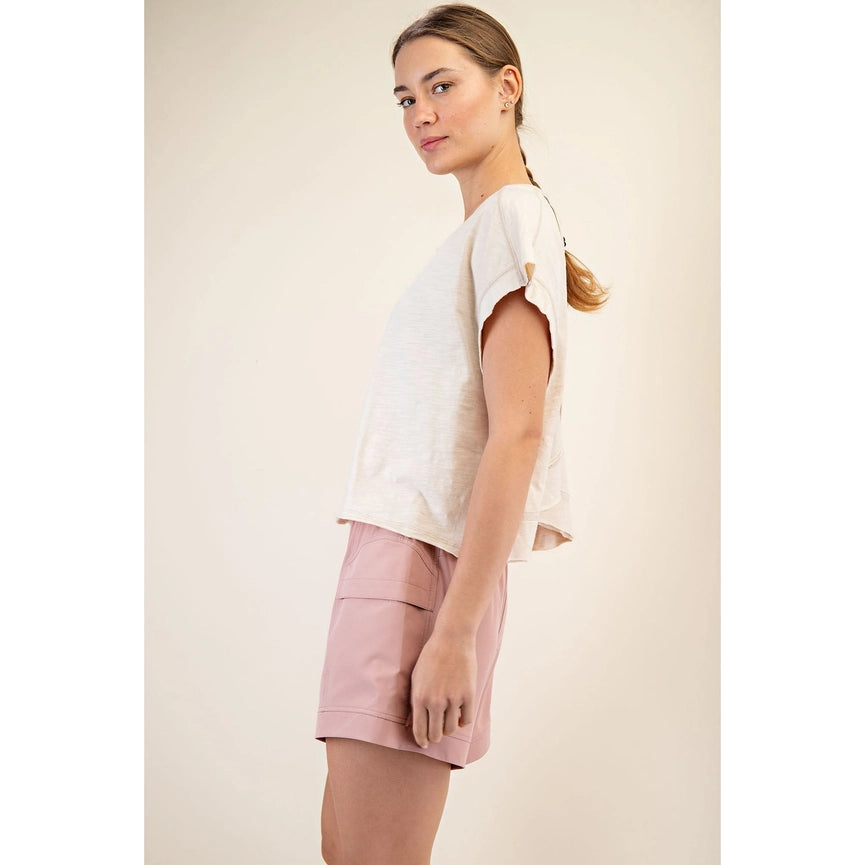 Cotton Slub Open Back Top Sand Beige-Top-Rae Mode-S-Sand Beige-Urbanheer