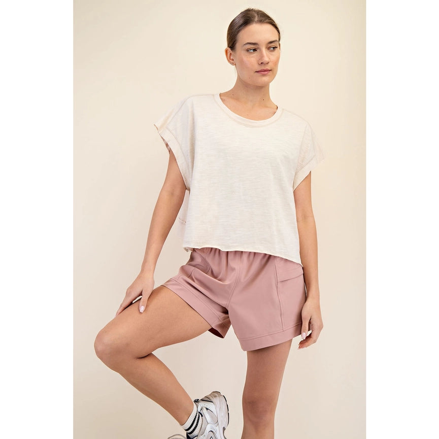 Cotton Slub Open Back Top Sand Beige-Top-Rae Mode-S-Sand Beige-Urbanheer