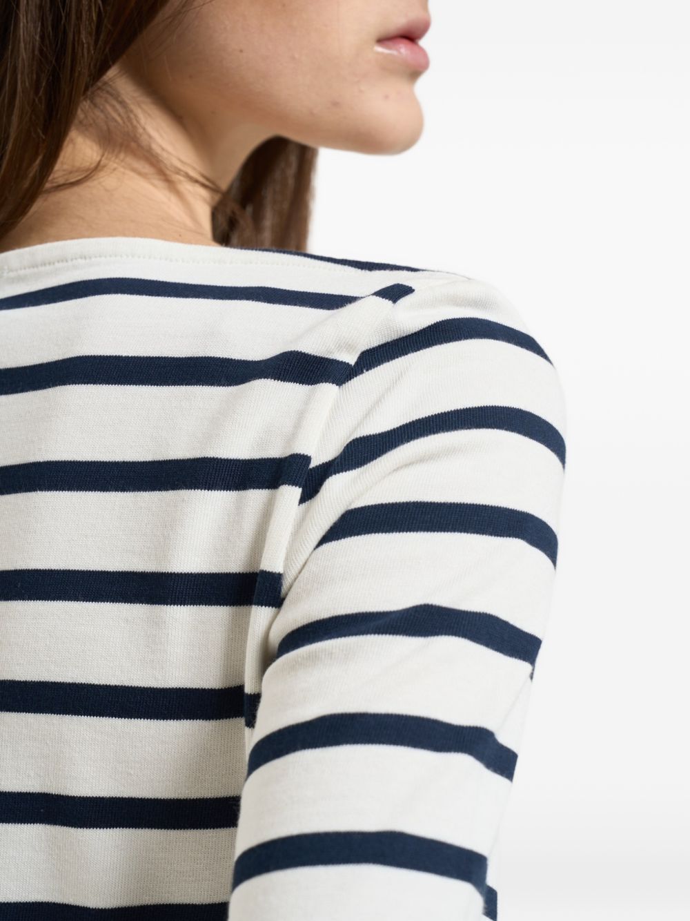 Cotton Striped Crew Neck Sweater for Comfort