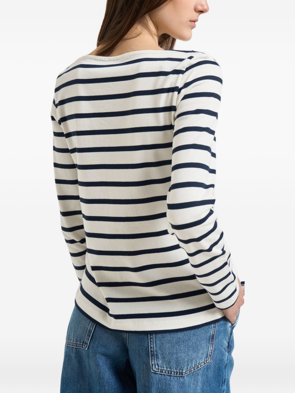 Cotton Striped Crew Neck Sweater for Comfort