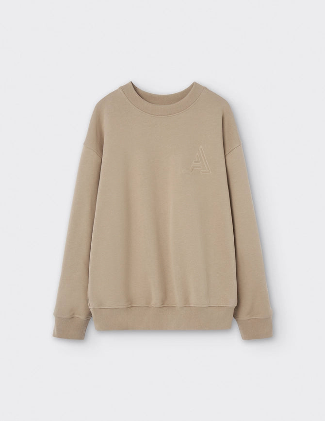 Cotton Sweatshirt Beige-Sweatshirt-A LINE-XXS/XS-Beige-Urbanheer