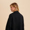 Cotton Thermal Cropped Half Zip Pullover Black-Pullover-In Loom-S-Urbanheer
