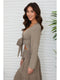 Cotton Tie Front Top Mocha-Top-MILIO MILANO-XS-Mocha-Urbanheer