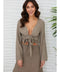 Cotton Tie Front Top Mocha-Top-MILIO MILANO-XS-Mocha-Urbanheer