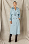 Cotton Trench Coat - Powder Blue-Coats-Sofia Irina-6-POWDER BLUE-Urbanheer