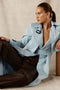 Cotton Trench Coat - Powder Blue-Coats-Sofia Irina-6-POWDER BLUE-Urbanheer