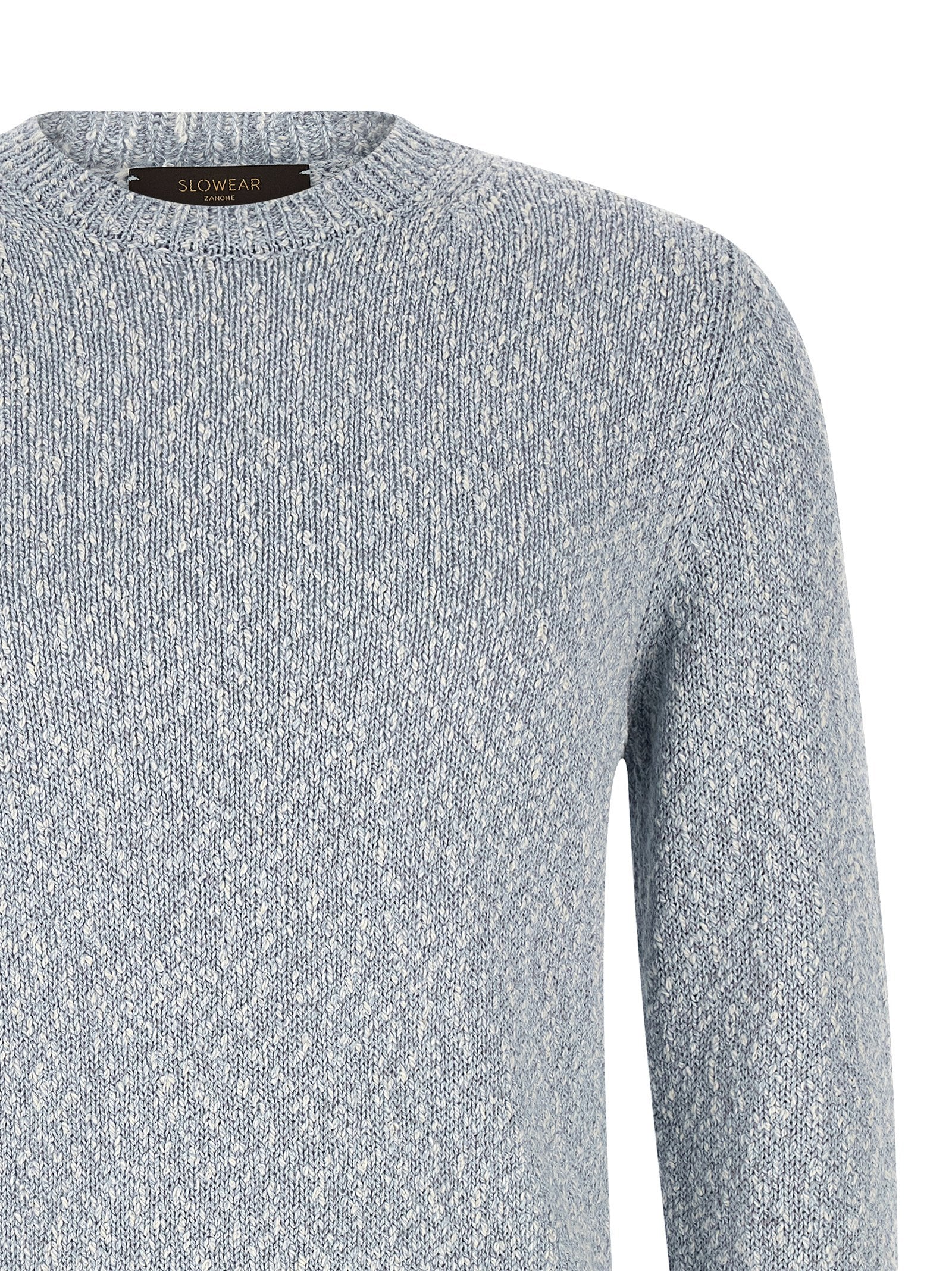Cotton Two-Tone Yarn Sweater