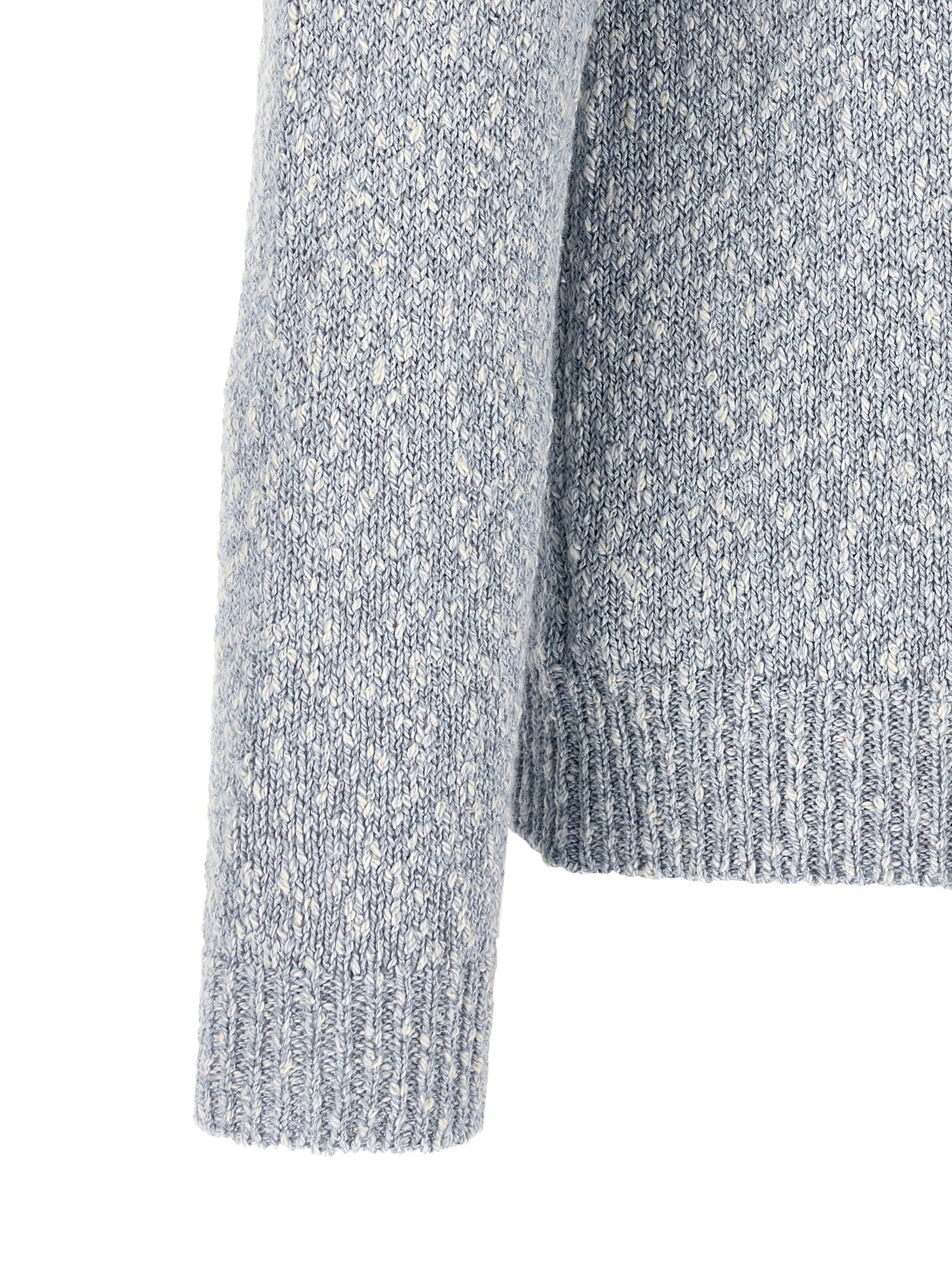 Cotton Two-Tone Yarn Sweater
