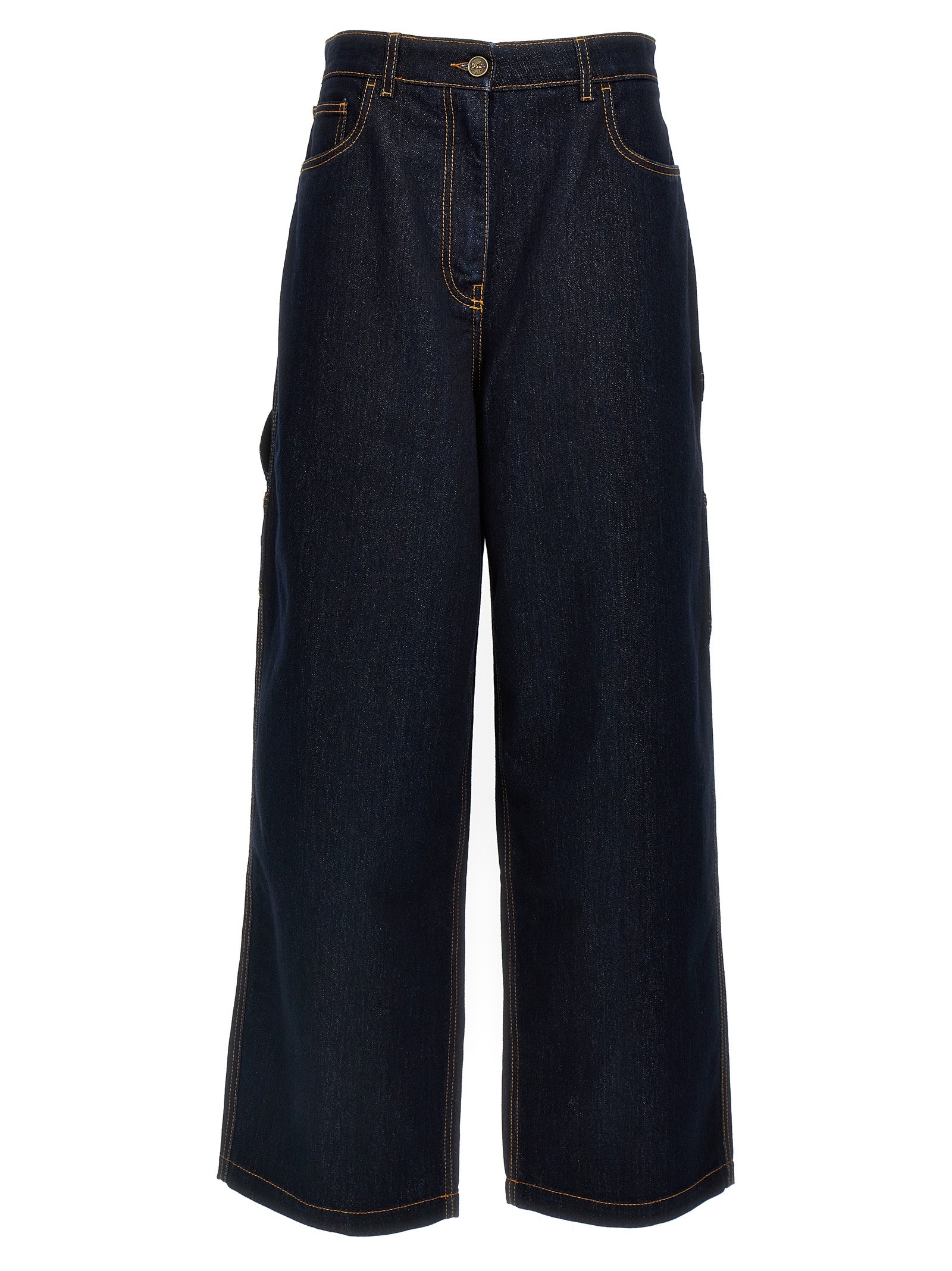 Cotton Wide-Leg Sparkling Jeans for Comfort